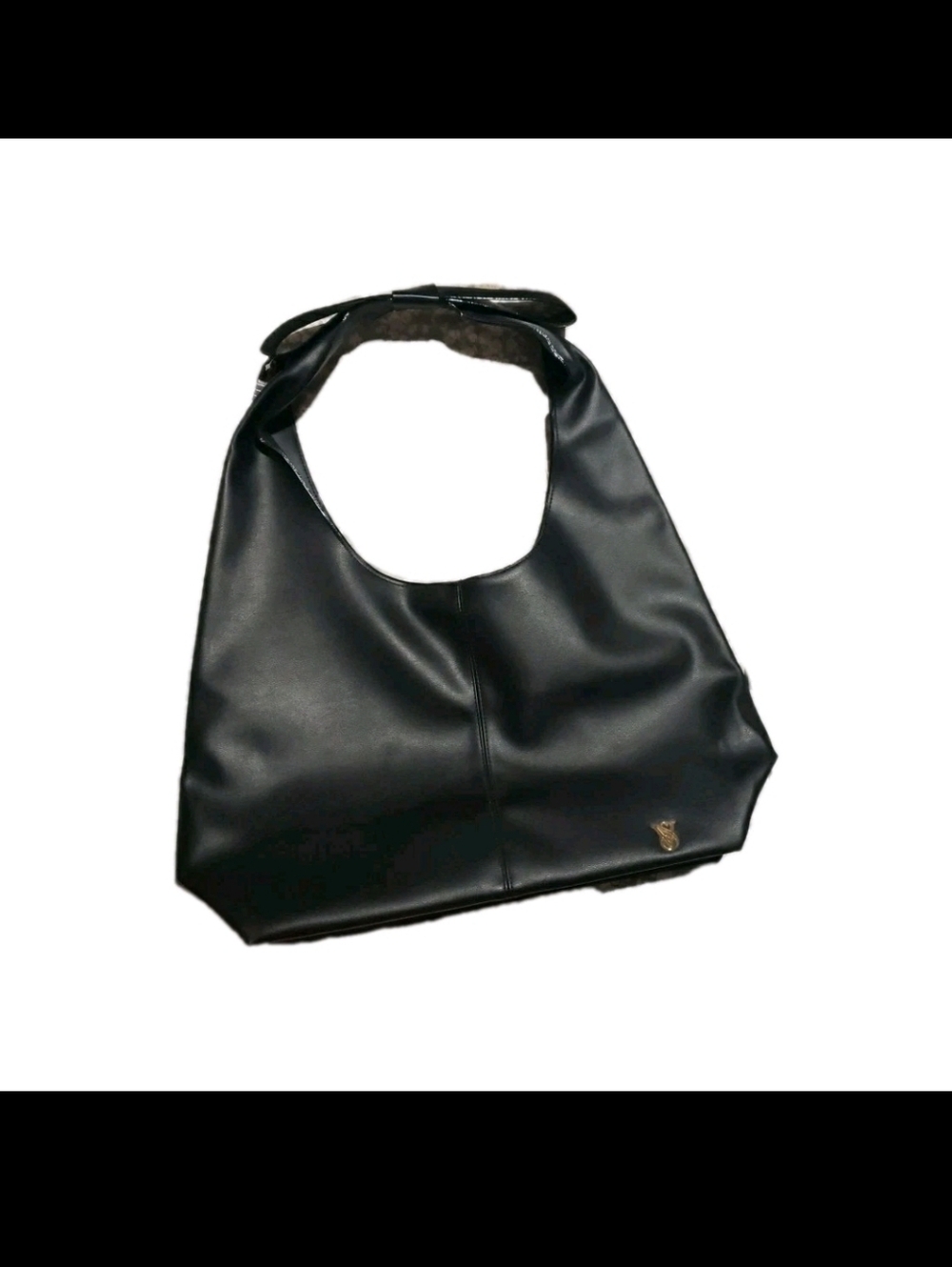 Victoria's Secret VS Black Bow Bag Purse Tote NWT